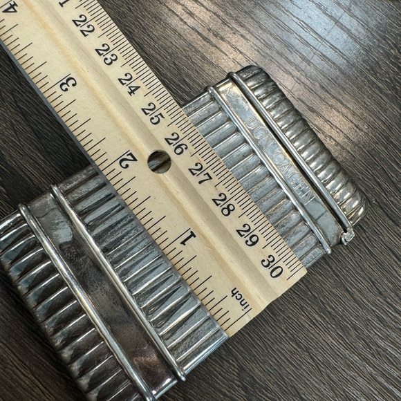 925 Sterling silver Christofle Paris vintage ribbed solid card holder - Picture 6 of 15